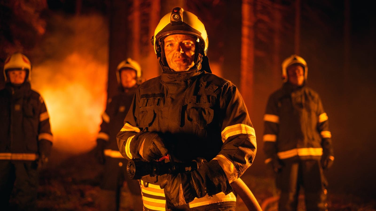 Firefighters on duty