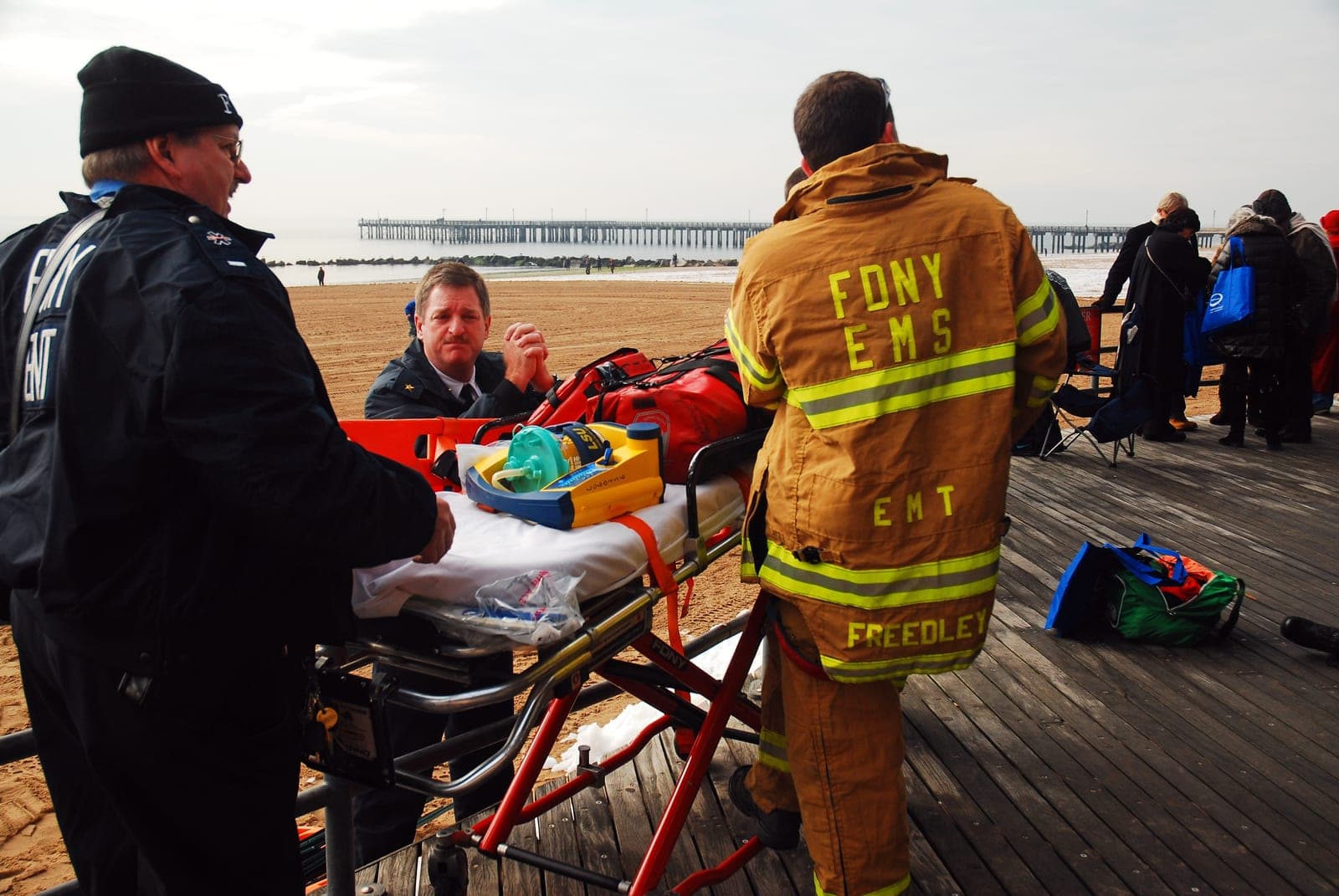 Emergency medical responders on duty